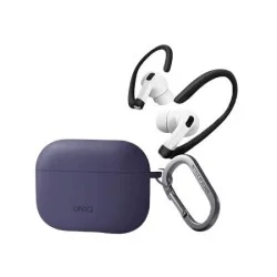 Uniq Nexo Silicone Hang Case With Sports Ear Hooks for Airpods Pro 2 - Fig Purple